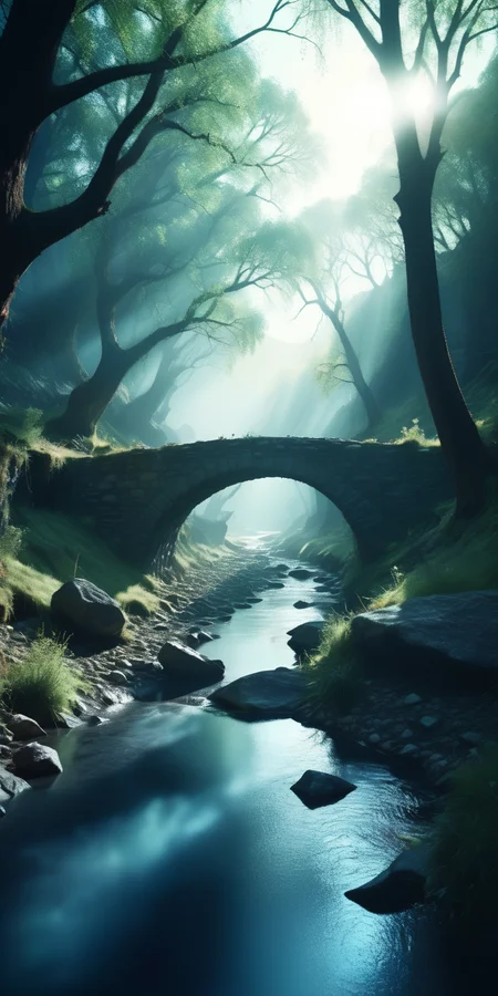 (8k analog photo,strange landscape:1.2),
a stone bridge over a creek in a magical valley with strange trees all around,
<lora:M05_Intensify:1>