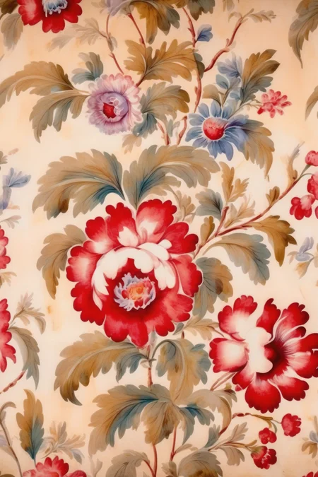 <lora:Anna Maria Garthwaite Style:1>Anna Maria Garthwaite Style - watercolor of the romantic victorian era antique wallpaper design