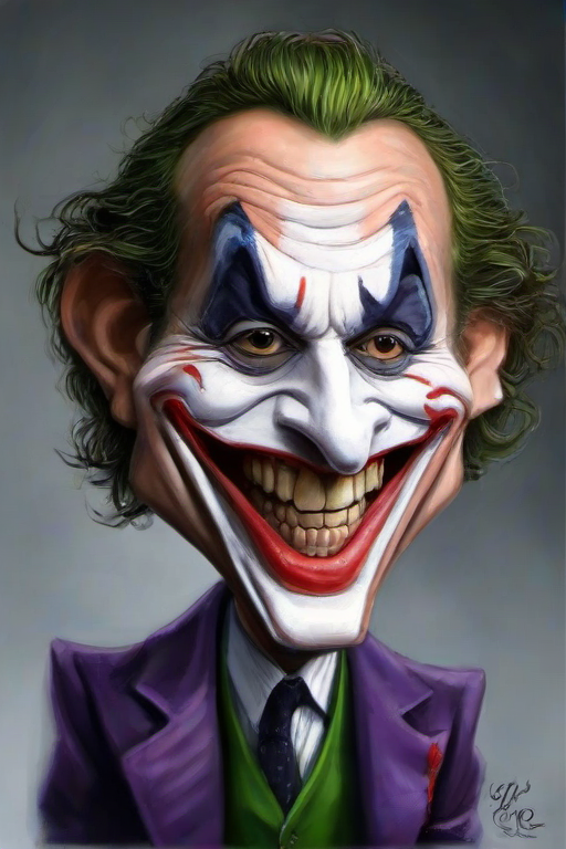 Masterpice,High Quality,
 <lora:PE_Caricature:0.8> PECaricature,
joker