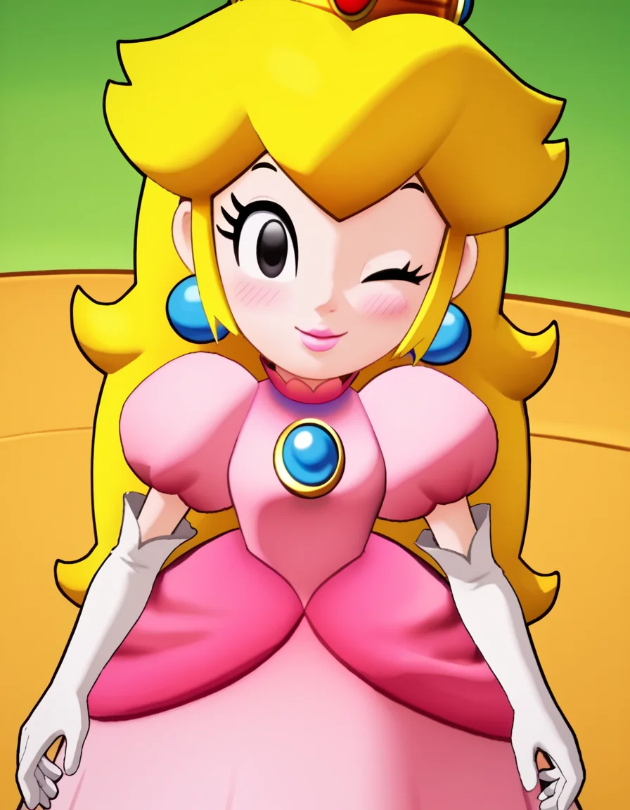 score_9, score_8_up, score_7_up, source_anime, <lora:princess-peach-brothership-ponyxl-lora-nochekaiser:1>, princess peach, blonde hair, black eyes, long hair,, crown, dress, gem, gloves, pink dress, puffy short sleeves, puffy sleeves, short sleeves, white gloves,, bowling alley, lanes, pins, balls, fun, , <lora:guided-hand-on-cheek-ponyxl-lora-nochekaiser:1>, guided hand on cheek, hand grab, hand on another's cheek, hand on another's face, looking at viewer, pov, pov hands, smile, blush, one eye closed, caress, caressing cheek, looking at viewer, solo,, dutch angle, cowboy shot