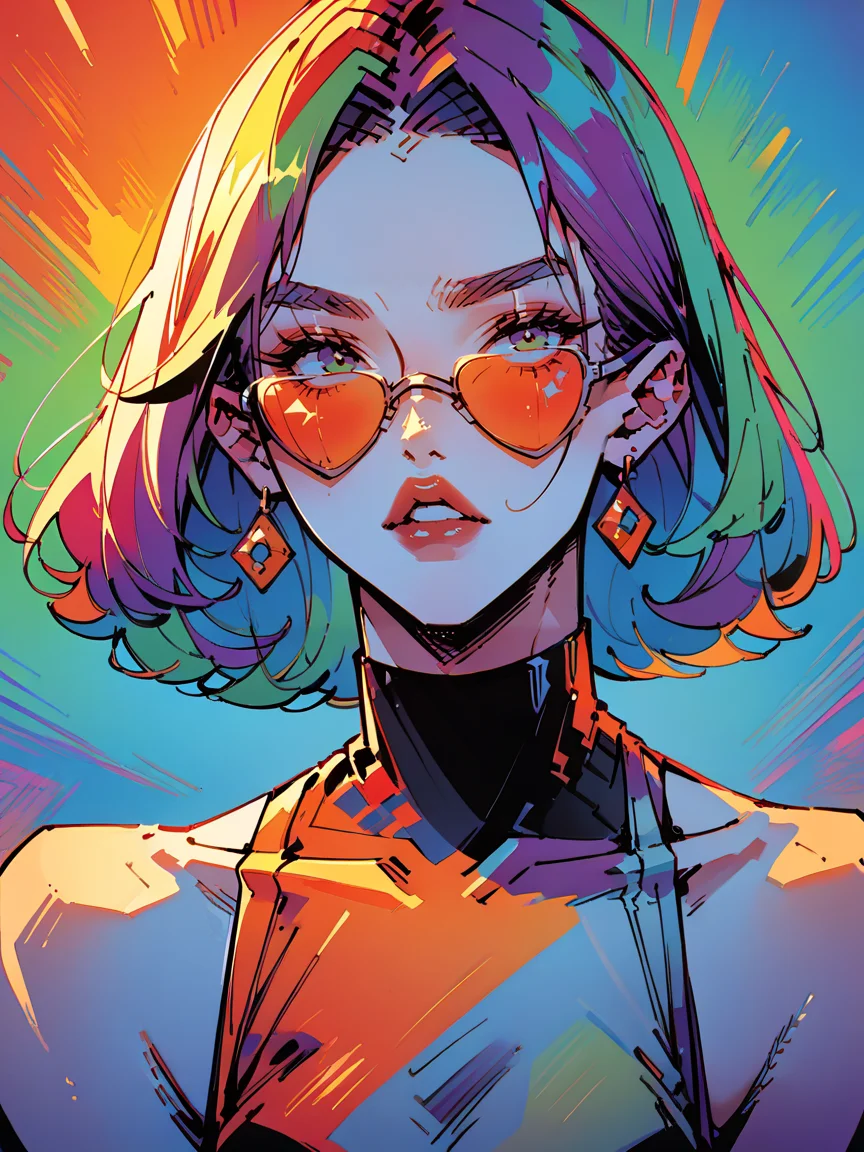 score_9, score_8_up, score_7_up, score_6_up, score_5_up, <lora:P0p4rtXLP:1> p0p4rt, 1girl, colorful,