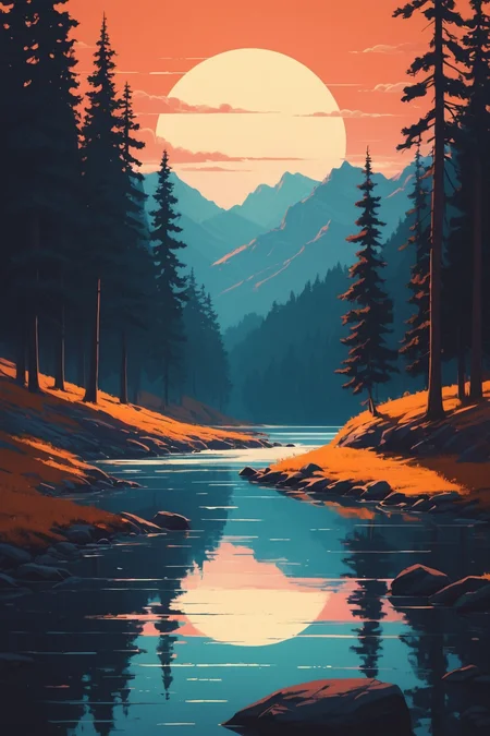 by Alena Aenami and [Chip Zdarsky|Tom Whalen] in the style of [Sam Guay:Janek Sedlar:0.25]