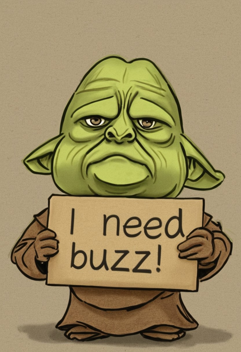 need_buzz, holding sign, Yoda (Star Wars),