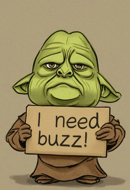 need_buzz, holding sign, Yoda (Star Wars),