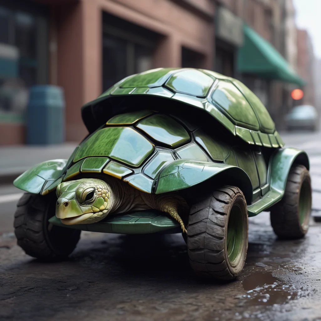 (turtle:0.5) in the form of a car, concept, High detail RAW color Photo, digital painting, artstation, concept art, smooth, sharp focus, illustration, art
