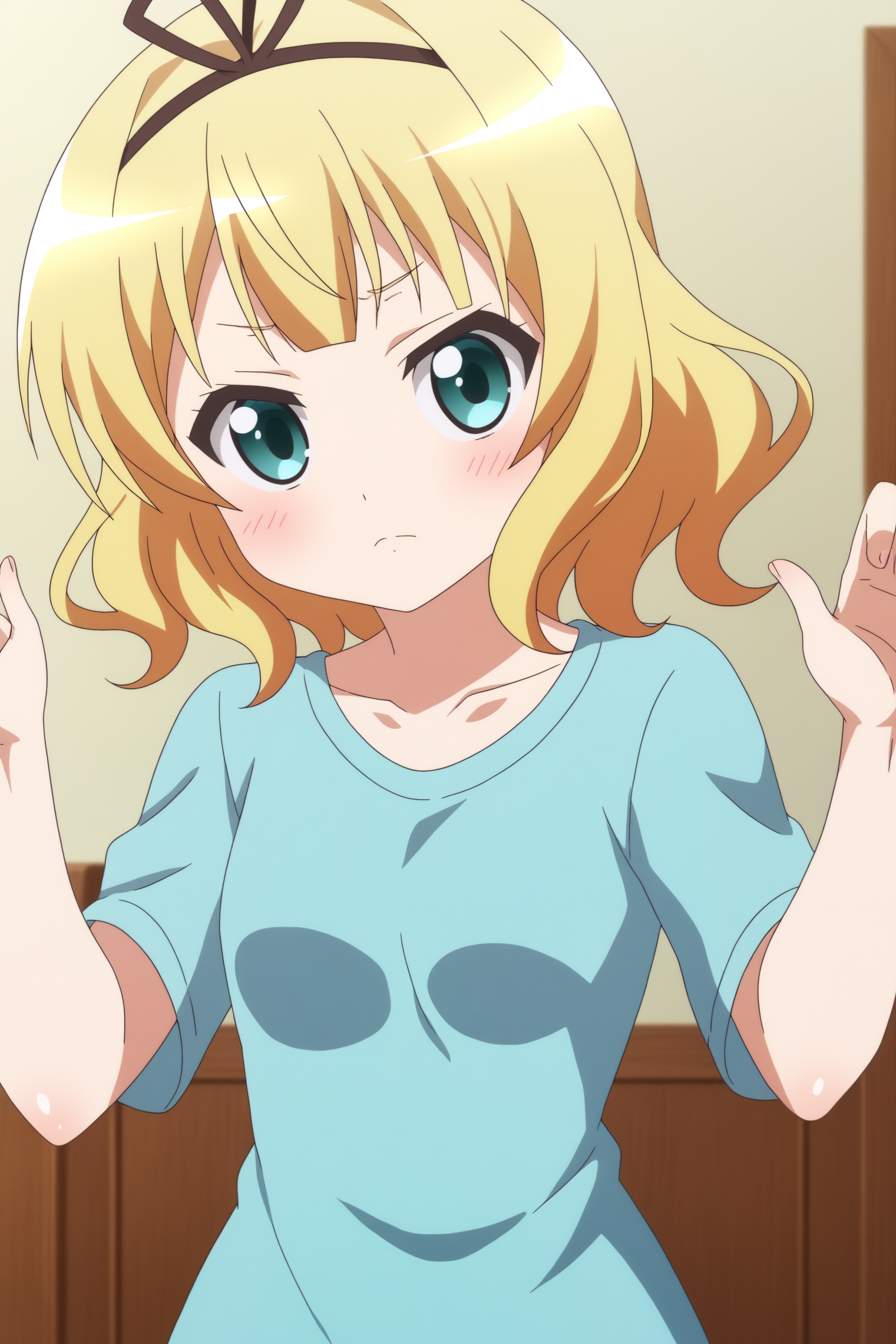 solo, anime coloring, Sharo Kirima <lora:Gochuumon-Sharo_Kirima-PDXL:0.8>
