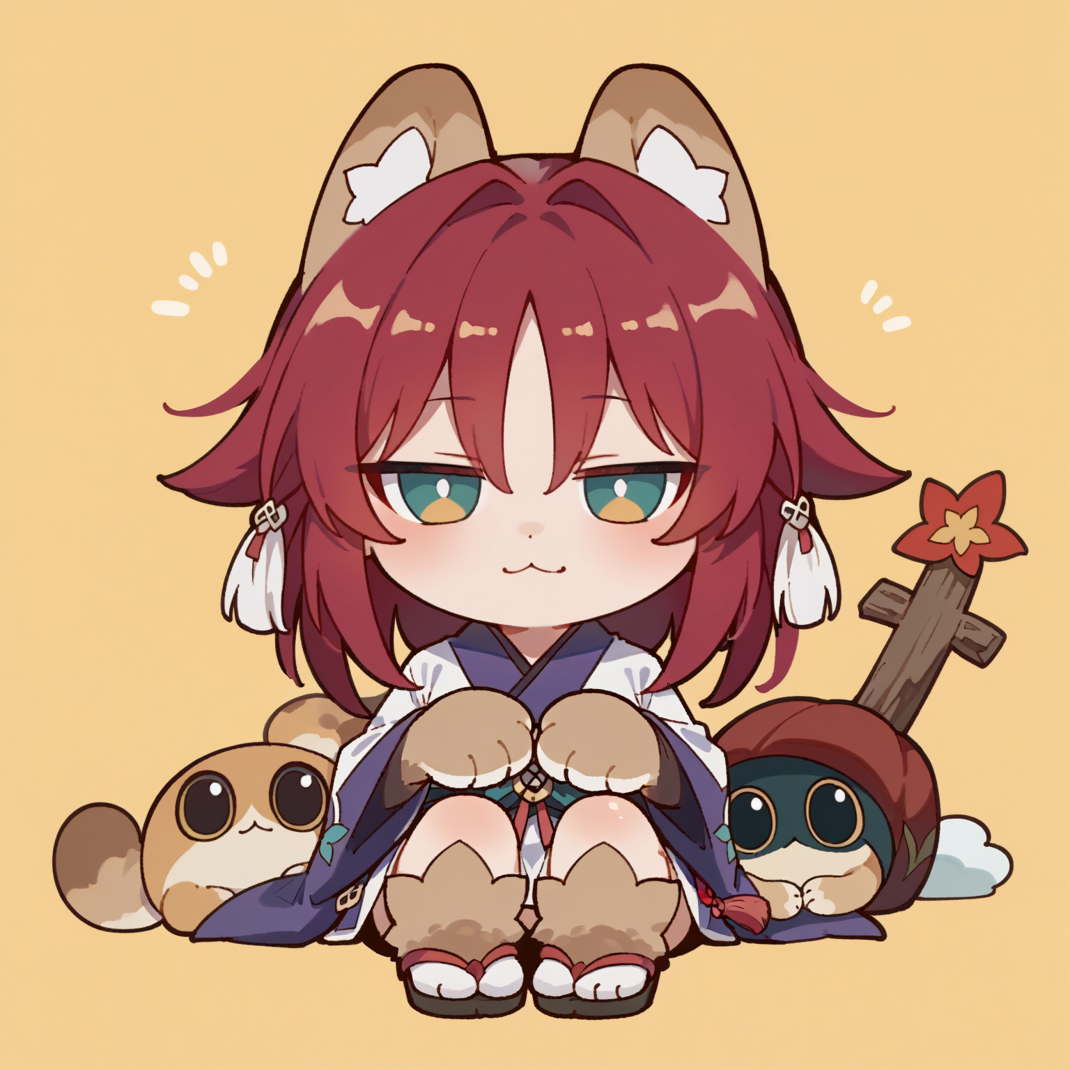 score_9, score_8_up, score_7_up, <lora:critterPickHonkaiStar_v10:1> hcrpick, animal, chibi, 1girl, Kamaitachi, animal ears, animal legs, thighhigh fur, tabi foot
<lora:V5.1_retrain:0.7>