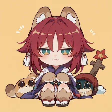score_9, score_8_up, score_7_up, <lora:critterPickHonkaiStar_v10:1> hcrpick, animal, chibi, 1girl, Kamaitachi, animal ears, animal legs, thighhigh fur, tabi foot
<lora:V5.1_retrain:0.7>