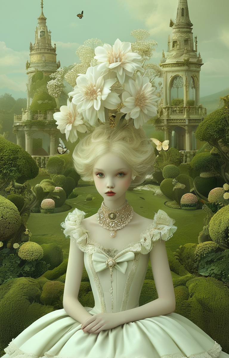 masterpiece,best quality,<lora:tbh351-sdxl:0.75>,illustration,style of Ray Caesar, A bottle of perfume in garden
