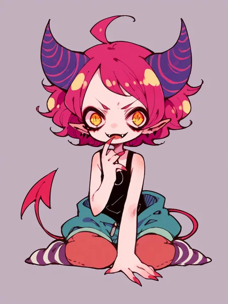 <lora:s4kur4sXLP:0.9> s4kur4s, solo, 1girl, horns, demon tail, curvyscore_9, score_8_up, score_7_up, score_6_up,
