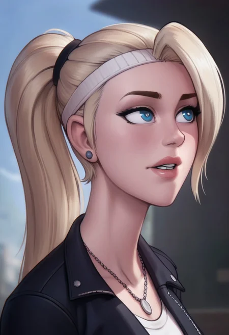 score_9, score_8_up, score_7_up, score_6_up, PRSNL_3_1, uncensored, pupils black dots, lips,
upper body,
MKSonya, 1girl, blonde hair, ponytail, blue eyes, long hair