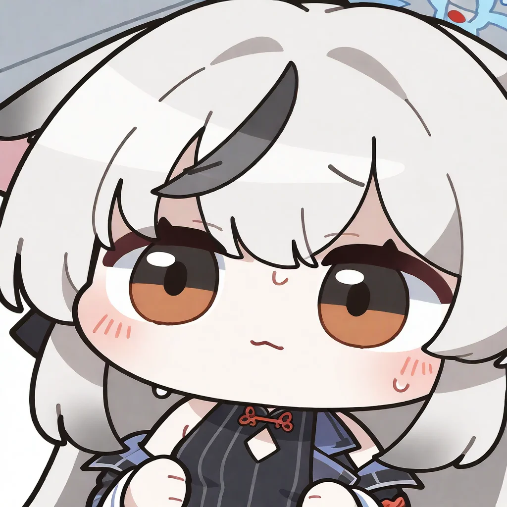 1girl, solo, blush, closed mouth, sweat, black eyes, :3, chibi, deformed, arikuigames1105, kokona \(blue archive\), averting eyes, 
very awa, masterpiece, best quality, amazing quality, absurd res, hi res, highres,  <lora:NoobV065sHyperDmd:1>  <lora:nunchi:0.4> <lora:Arikuigames1105IllustriousV1:1> <lora:ER_SD:1>