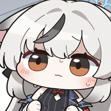 1girl, solo, blush, closed mouth, sweat, black eyes, :3, chibi, deformed, arikuigames1105, kokona \(blue archive\), averting eyes,
very awa, masterpiece, best quality, amazing quality, absurd res, hi res, highres, <lora:NoobV065sHyperDmd:1> <lora:nunchi:0.4> <lora:Arikuigames1105IllustriousV1:1> <lora:ER_SD:1>