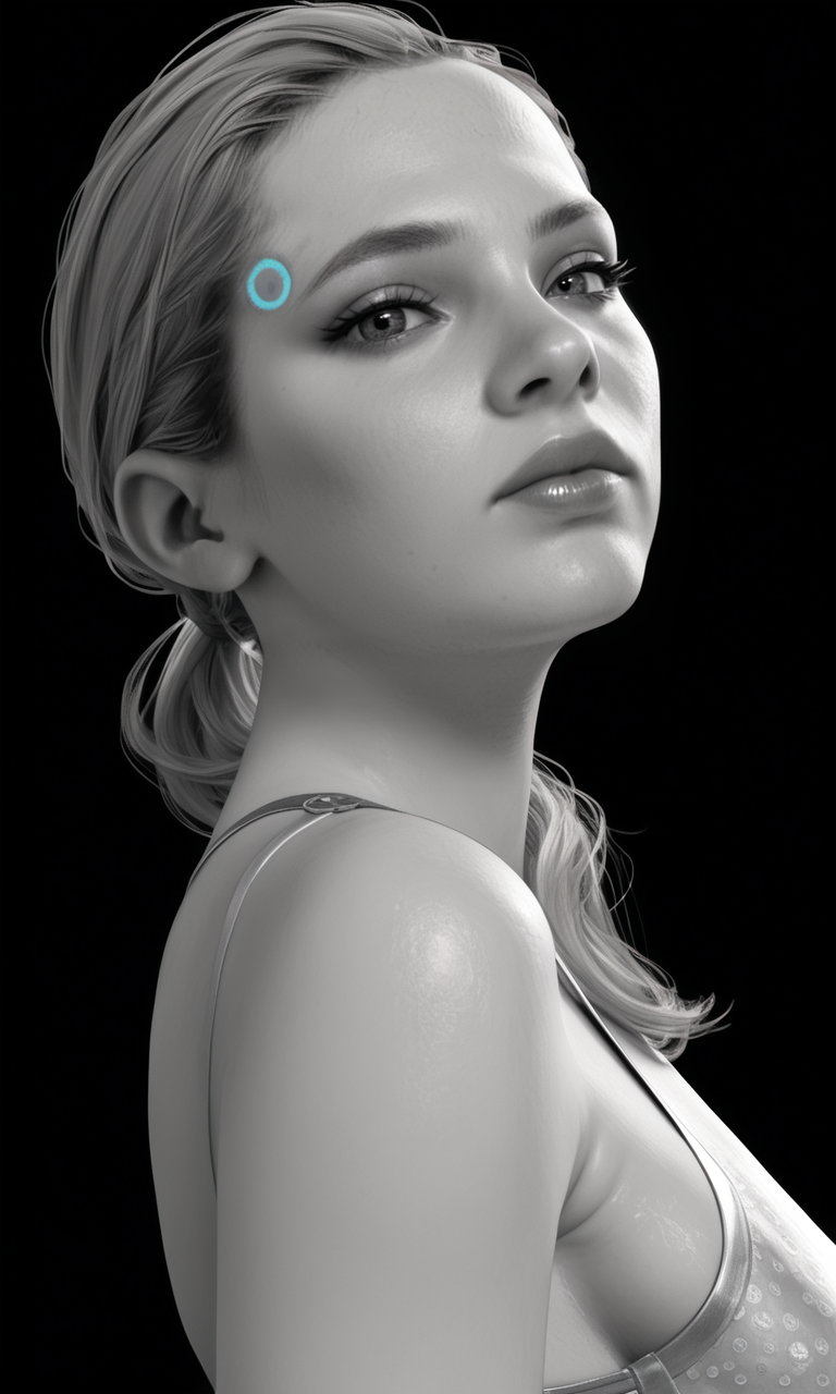 score_9, score_8_up, score_7_up, masterpiece, loviante, monochrome, greyscale, Chloe, low angle, side view, looking at viewer, narrowed eyes, stern, sideboob, realistic, dark background, embedding:zPDXL2, embedding:zPDXLxxx,<lora:loviante_pony.safetensors:1.0:1.0> <lora:DBH_Chloe.safetensors:1:1>