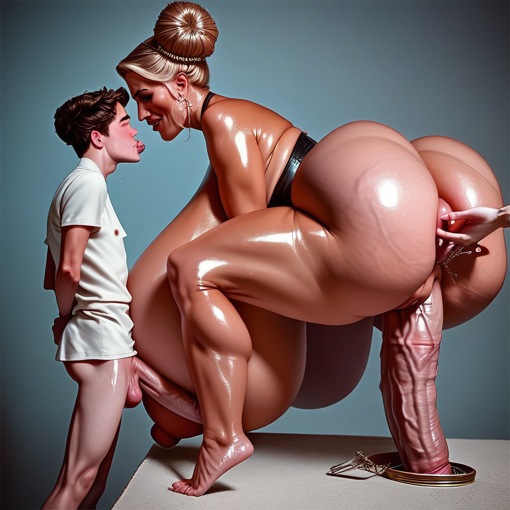 hyper girthy penis, Hyper thick erection, large penis, gigantic penis, veiny penis,exaggerated erection, absurd erection, gigantic dick, vel, hyper girth erection, extra girth, puckered lips, (smothered) ,nasty, side view, disgusting, smut, 1boy, dick out, filthy behavior, (fingering anus, double penetration, anal fisting):1.5, milf,supermodel, sexy pornstar, stroking dick, dominatrix,Random milf,  leg raised, brunette bun, tall female, (size difference):1.5, hetero, cute face,score_9,score_8_up, girl and boy, couple, huge penis, (giant woman), taller females, skinny, blonde pigtails, squatting, bending over, from behind, huge bubble butt,22yo, cute face, blue eyes, tan, intricate details, (huge breasts), nipples, colorful style, Immature, puffy pussy, long labia, panties, shiny wet skin, (shorter male), breasts out, pussy slip,  detailed background, (photorealistic),(best quality:1.1), (masterpiece:1.2), (realism:1.2), (detailed:1.1), (highres, best quality:1.2), very detailed, photorealism, realistic, sweaty, hyper puffy cameltoe, torpedo tits, (outdoors ,park,garden), amusement, cheerful, grabbing breast, (1boy), big dick, pussy grind, (young man, stubble), ((hyper gigantic dick)), dick rubbing labia, walking together ,18yo male, short hair,  male underwear , hyper massive dick, spread ass,  ,hedonism, hedonistic, violent penetration, vaginal penetration, oral sex, spitroast