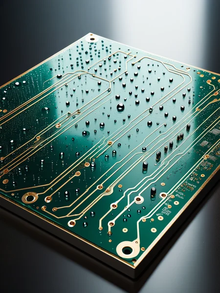 a ais-waterdrops circuit board on the table in a lab <lora:Waterdrops_Style_SDXL:1>