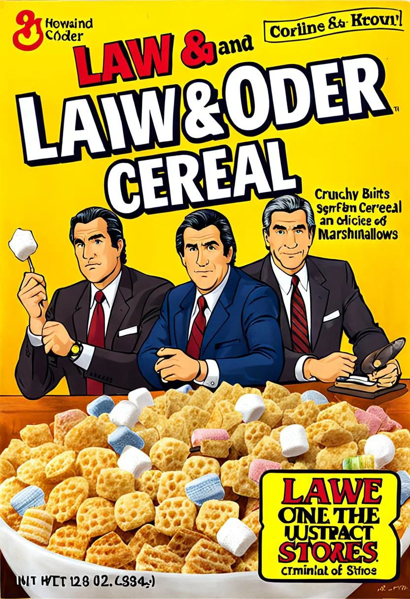 (Law & Order),
In the Criminal Justice System, breakfast cereal is made of two seperate yet equally important groups: crunchy bits of puffed cereal, and delicious marshmallows. These are their stories.
