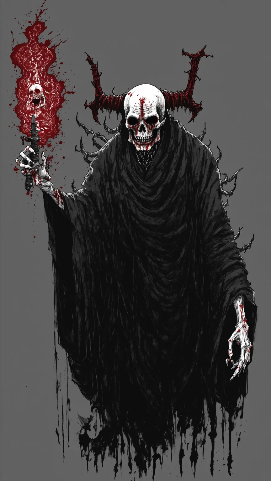 <lora:DarkInkAI:1> DarkInkAI, undead god, blood ink, inksketch