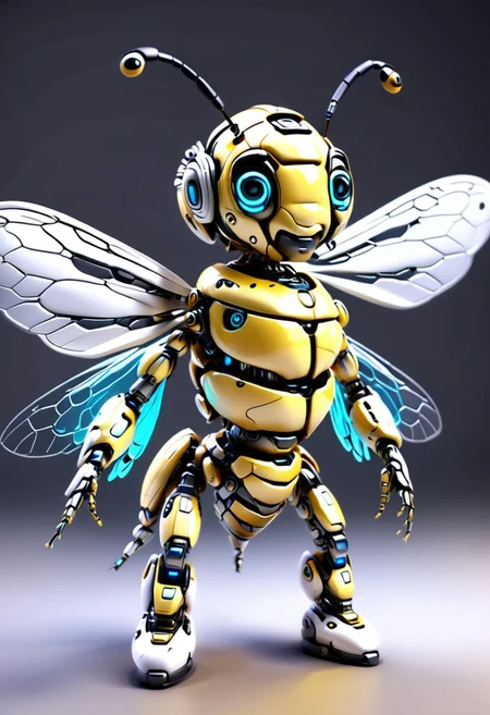 A Jed-Rbmls style bee, with neon led wings