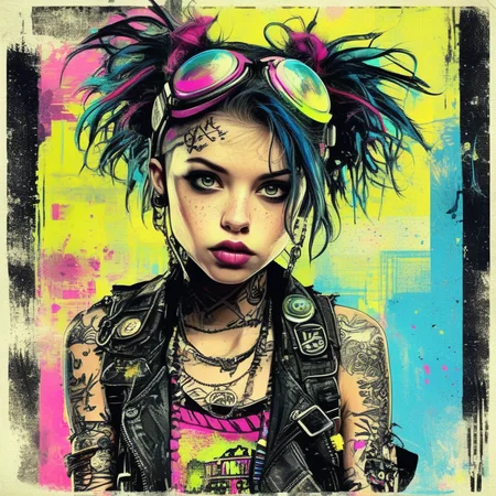 drawix9 punk girl, ink, cinematic, expressive, very detailed<lora:drawix9:1>