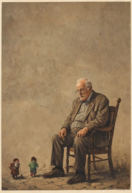 How to Babysit a Grandpa?, high resolution, atmospheric,