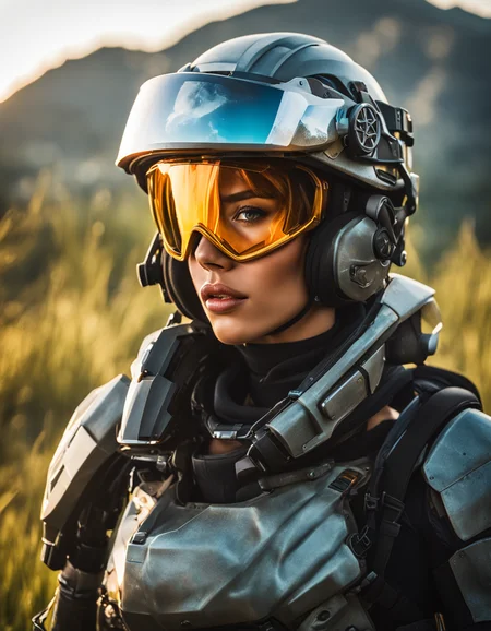 award winning closeup photo of a female (sci-fi explorer:1.3) wearing helmet with hexagonal glass visor, [Style-Psycho::10], beside a (crashed vehicle:1.2), (smoke:1.4), looking out over a verdant alien planet, (mountains:1.2) (tall grass:1.2), rocks, highly detailed, fine detail, (intricate:1.3), (lens flare:0.6), (backlighting:0.8), (bloom:0.8), shallow depth of field, warzone, explosion, running troops