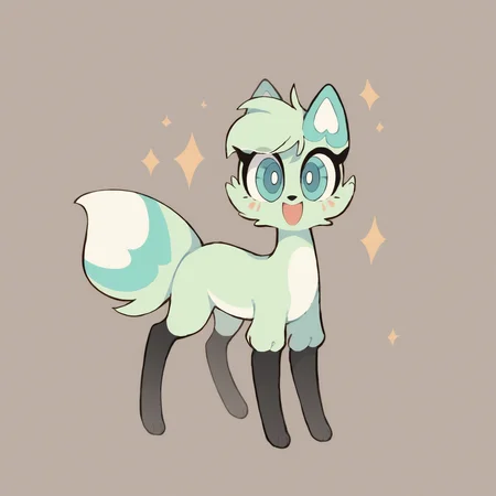 score_9, score_8_up <lora:Slushi-PONY:0.8> slushi, solo, female, full body, looking at viewer, happy, simple background