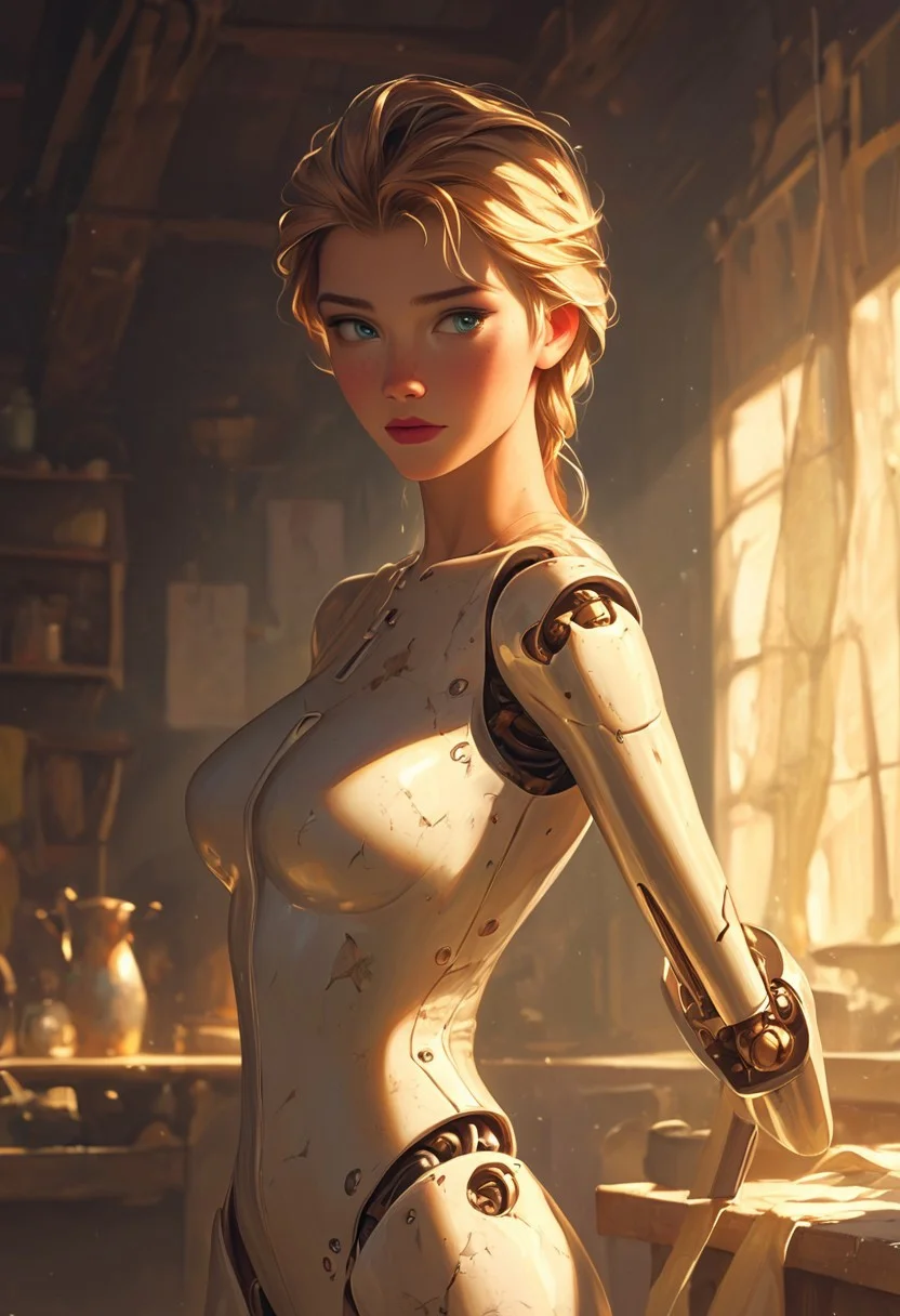 masterpiece,best quality, highly detailed, score_9, score_8_up, score_7_up, score_6_up, source_cartoon,
BREAK
1milf, dollmaker’s creation, porcelain joints, (mechanical breasts, cracked), attic workshop
BREAK
looking sideways (frozen scream), sawdust leaking, needles protruding from back, drawings pinned to body, dusty sunlight
BREAK
dynamic light, warm_light, vibrant colors warm_colors, soft focus, high contrast, textured surfaces, depth of field, golden hour lighting, dramatic shadows, rich details, nature-inspired color palette, playful composition.
,dynamic angle,dynamic light,background,