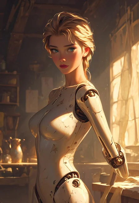 masterpiece,best quality, highly detailed, score_9, score_8_up, score_7_up, score_6_up, source_cartoon,
BREAK
1milf, dollmaker’s creation, porcelain joints, (mechanical breasts, cracked), attic workshop
BREAK
looking sideways (frozen scream), sawdust leaking, needles protruding from back, drawings pinned to body, dusty sunlight
BREAK
dynamic light, warm_light, vibrant colors warm_colors, soft focus, high contrast, textured surfaces, depth of field, golden hour lighting, dramatic shadows, rich details, nature-inspired color palette, playful composition.
,dynamic angle,dynamic light,background,
