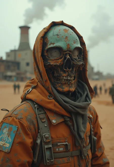 a detailed realistic wasteland rusty robot characters, cinematic shot on canon 5d, ultra skin intricate clothes accurate hands, macro image detailed, shots, badass look, action, perfect eyes, best quality, extremely sharp focus face, analog fine film grain, post apocalyptic, cinematic, realistic, trending artstation, focus, studio photo, details, highly rutkowski, scavenger world, desert punk, space colony, sci fi art, distant city, futuristic middle eastern, intricate, busy, raw, 4k, 8k, isometric, digital smog, pollution, toxic waste, chimneys and railroads, 3d render, octane volumetrics, sf, artwork masterpiece, ominous, matte painting movie poster, golden ratio, cgsociety, epic, vibrant, production character high quality model, by Tom Bagshaw, Esao Andrews, Tara McPherson, Loundraw
