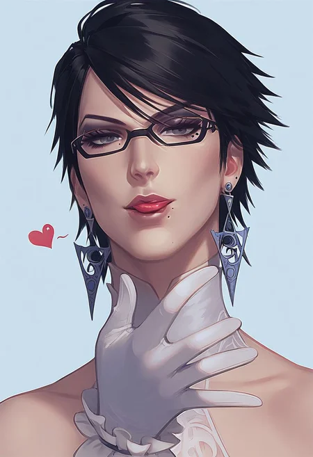 score_9, score_8_up, score_7_up, rating_safe, solo, bayonetta, Blowing A Kiss From Hand