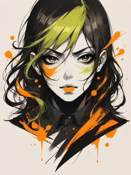 <lora:c0l0urspl4shXLP2:0.7> c0l0urspl4sh, 1girl, long hair, colour splash,