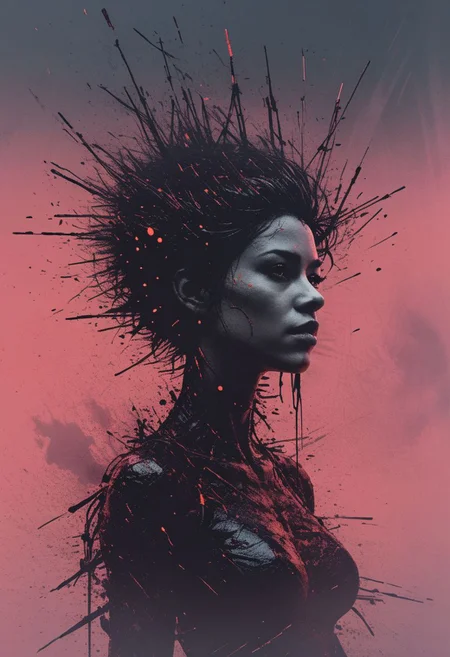(horror Life form, roaring, body snatcher, multiple mouthed creature of darkness, and somehow there's an angelic face:1.4), (Life in an incubator, plants growing alongside human flesh, ants in hair, dirt bed), long-shot, far-off, very-person octane, 8k, 8mm depth of focus, (low perspective:1.6), high-end scattering colors. 8k, Cinematic Render, (Professional Face:1.1) Fantastical mood, Unreal engines inside a frame after with many dead  blood on them, With, photoshop in order for artstation, cinematic and Cinema, Dark kimura artstyle on render hyper-out characters on floors UHD lifelike, 4k hyperdetailed, octane cinema4k render and skin frame cyberpunk, hypermaximalist, directed by Reilerealistic 8k render photorealistic level quality perfect resolution, 8k texture, volumetric hazy dark fantasy digital composition art, cinema National Geo coherency, CGSociety   sharp focus ambient, post processing Wires glitchcore texture, intricate
<lora:MercuryXL:0.3> <lora:DrippingXL:0.3>