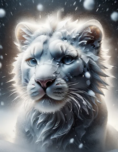 style by (Clay Mann:2.5),unique realistic (fluffy cute snow-panther puppy:1.8) phantasmagoria, Christmas Night Atmosphere,Dynamic Angle,Dramatic Lighting,strom-snowfall detailed winter masterpice,digital painting, made of ral-milkyglass <lora:ral-milkyglass-sdxl:1>