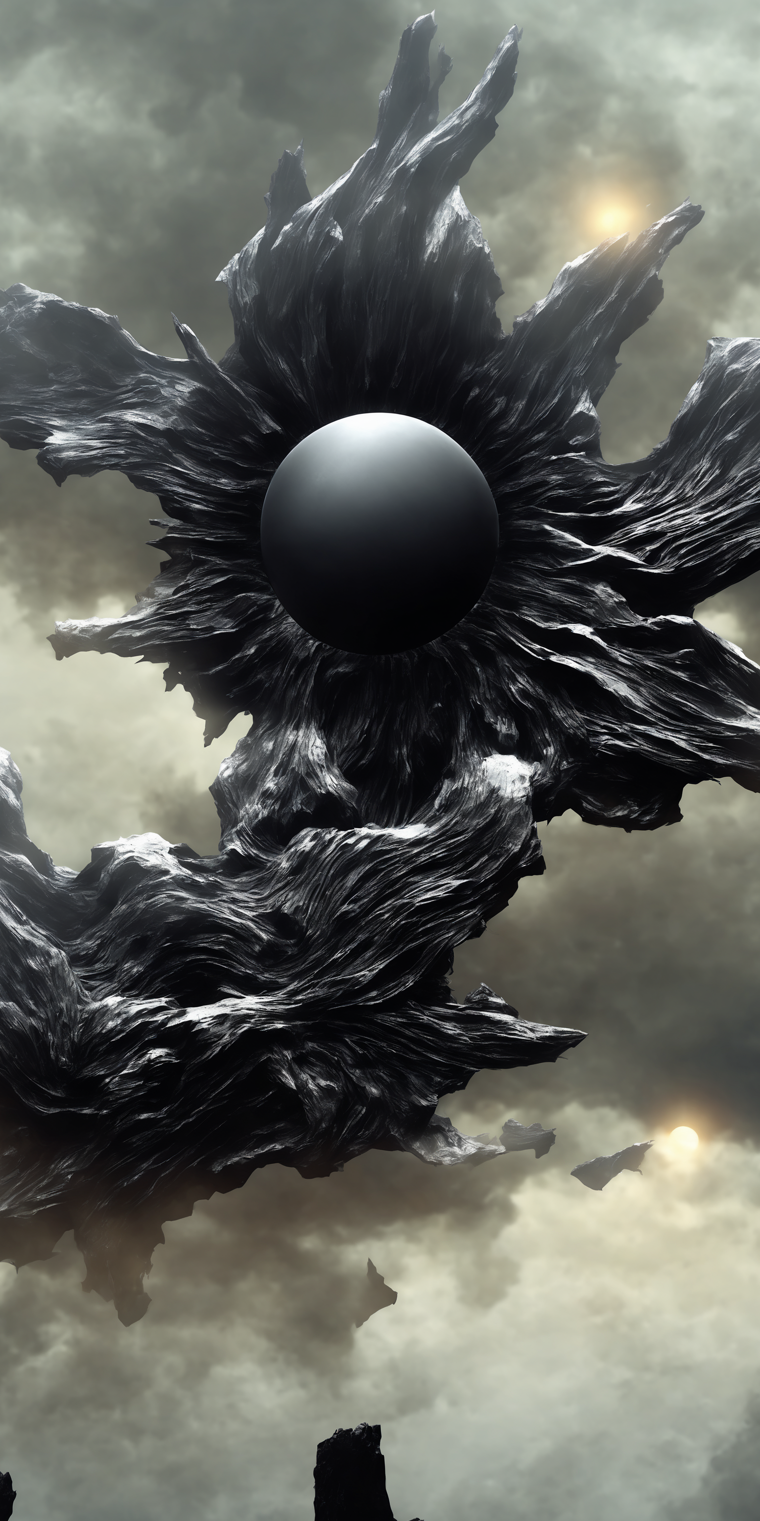 A beautiful matte painting of a Black Sun, by Nekro, artstation, 
high detail, monochromatic color scheme, 8k resolution