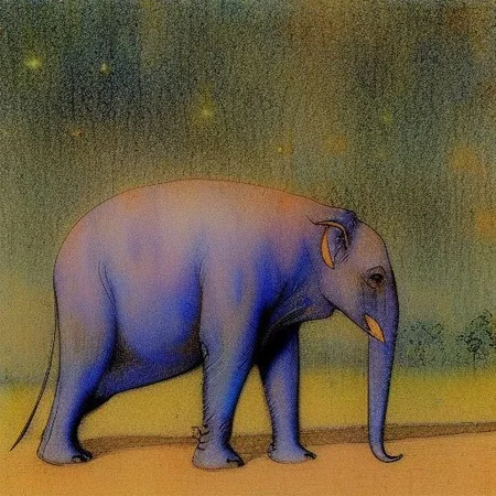 dreamy-painting elephant