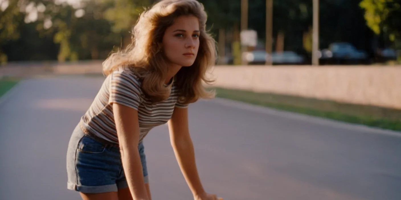 cinematic film still of <lora:cinematic vintage film:1.2>
Diffused Light
1977
a woman in a striped shirt is on a skateboard cinematic vintage film style, shallow depth of field, vignette, highly detailed, high budget, bokeh, cinemascope, moody, epic, gorgeous, film grain, grainy