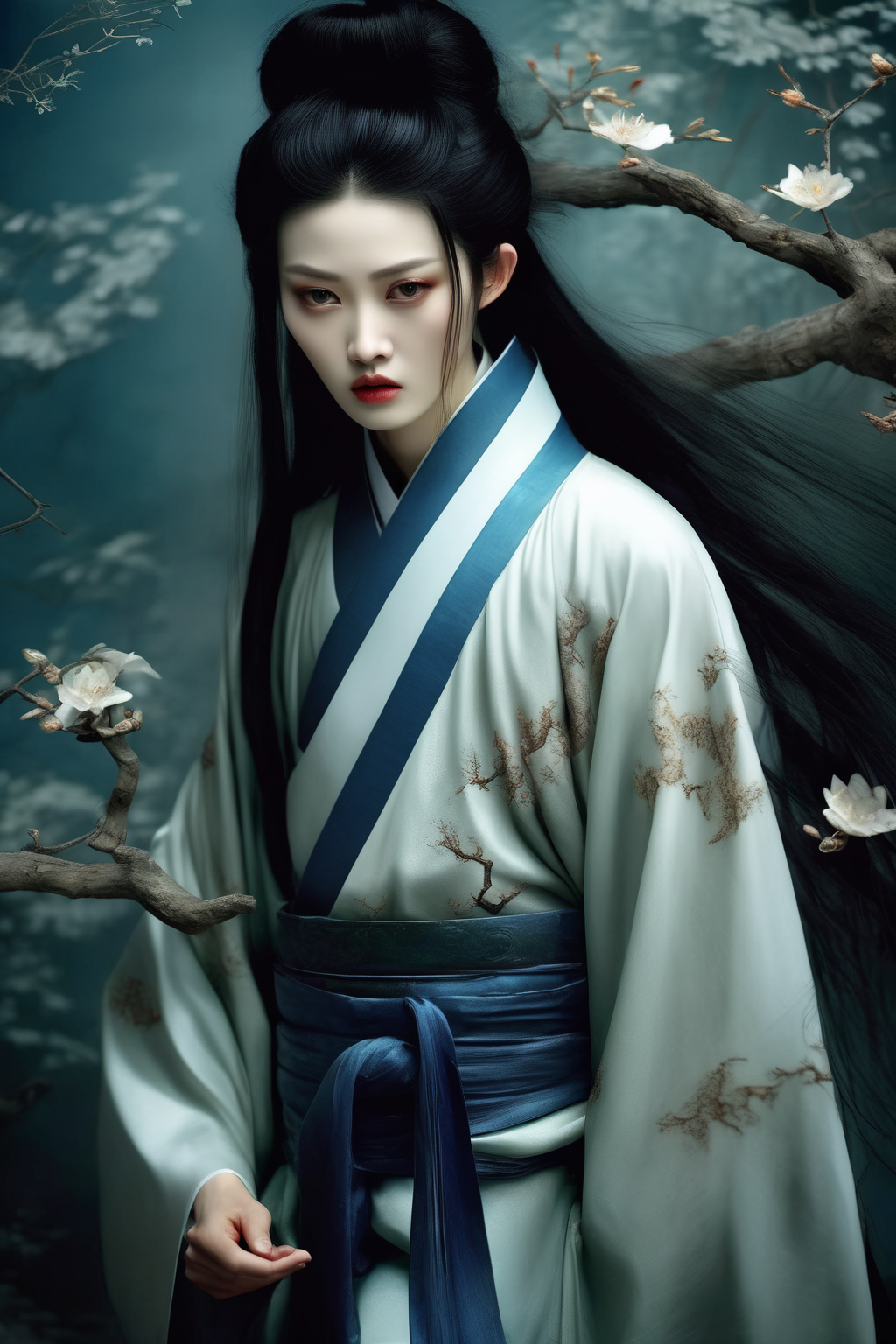 <lora:Zhang Jingna Style:1>Zhang Jingna Style - Ancient Chinese philosopherZhuangzi in action