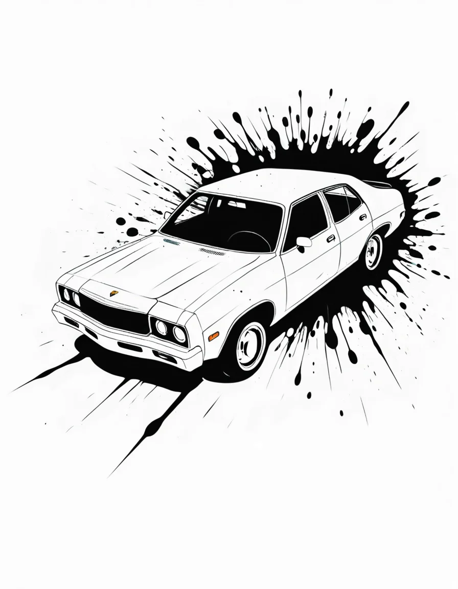 lineartlora, explosion, car