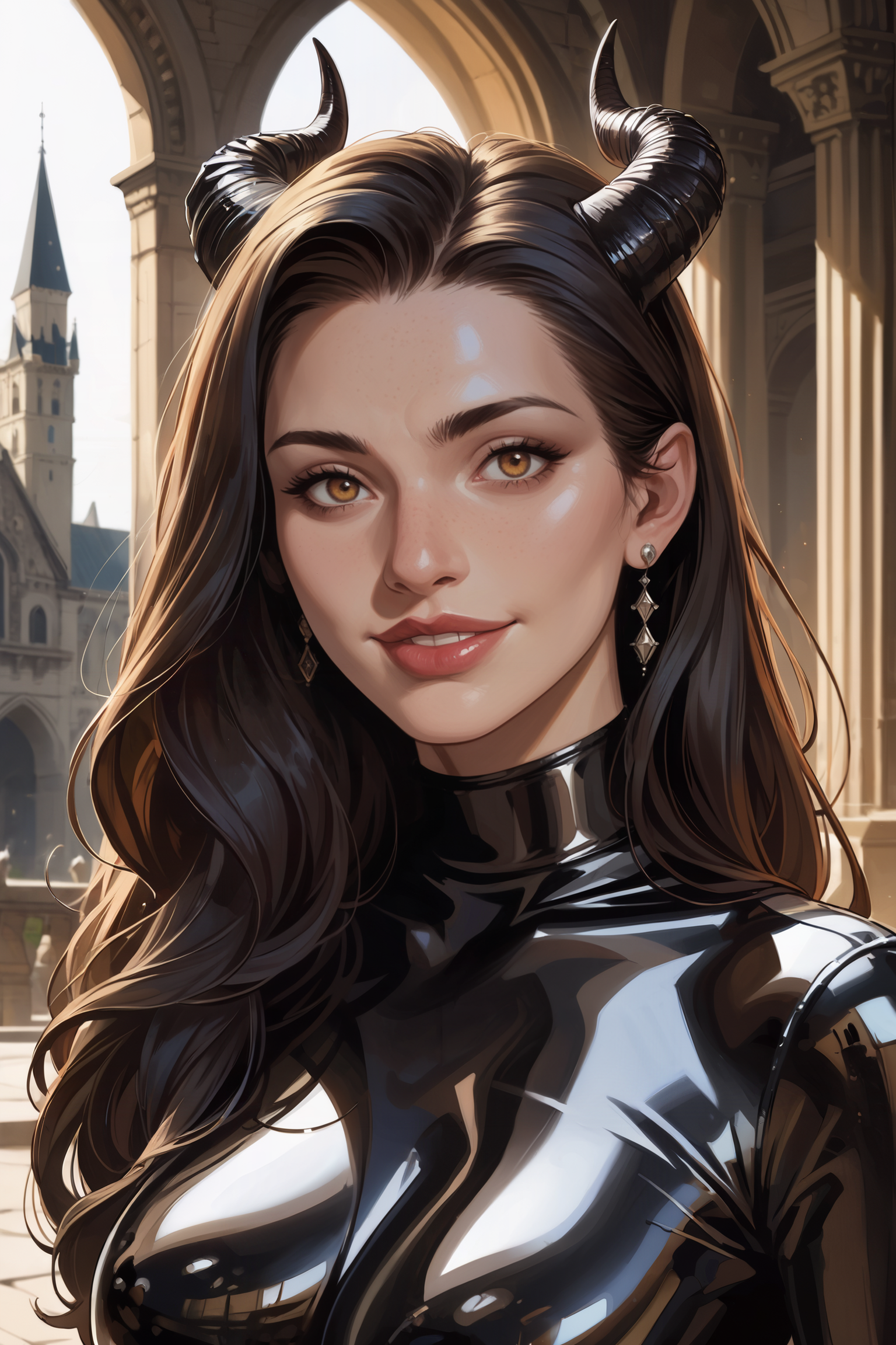score_9_up, score_8_up, score_7_up, Casual, cell_shading, detailed, detailed background, detailed face, masterpiece, best quality, highly detailed, (realistic face:1.2)
1girl, cathedral,
BREAK
BREAK
1girl ,  translucent white leotard, (latex skin:1.6), onie horns, Contemporary Updo Haircut, fluffy hair, seductive smile,
original, sharp,
<lora:incase---1:0.3>   <lora:Devilmancrybabystyle:0.7>  <lora:wodeipoi:1> wodeipoi