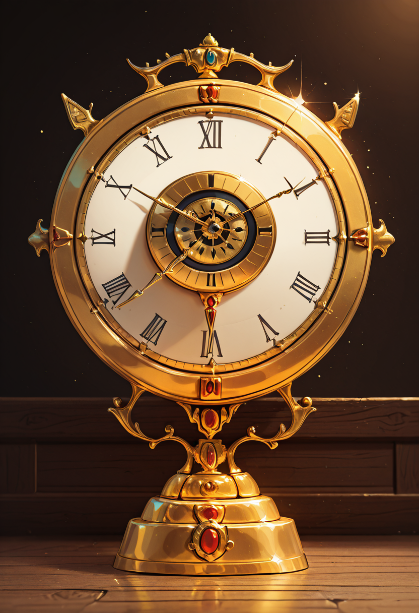 masterpiece, best quality,   zz3gypt, clock,  ,<lora:EgyptianIconsIXL_v1:1.0>,