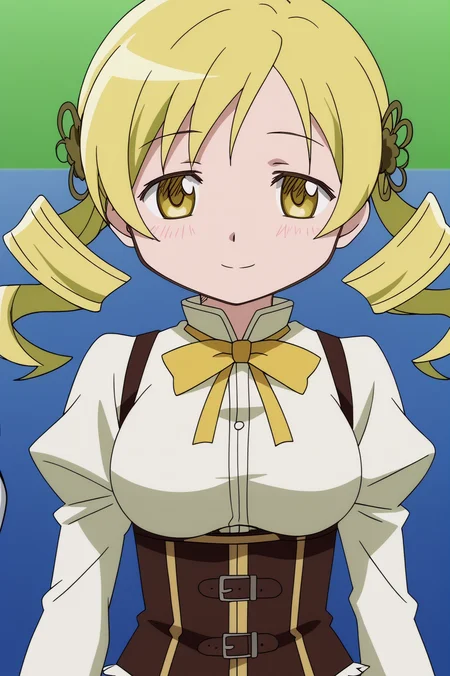 rating_safe, anime screencap, consistent background, Mami Tomoe, light smile, upper body <lora:Madoka-Mami_Tomoe-PDXL:0.8>