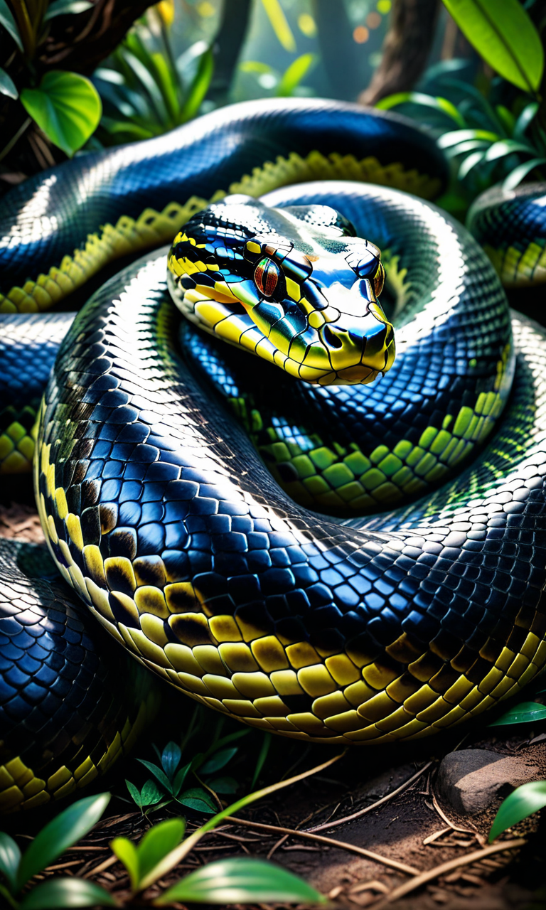 An Anaconda in the wild, Breathtaking, 8k resolution, extremely detailed, beautiful, establishing shot, artistic, hyperrealistic, ultra realistic render, extremely fine details, like-like render, cinematic lighting, dramatic lighting, masterpiece, light brazen, extremely detailed and beautiful face, 150mm, HDR10 <lora:Fast:0.69>