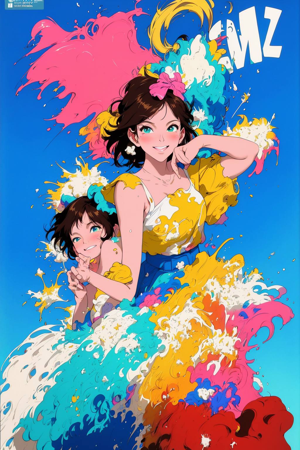 ral-colorswirl,<lora:ral-colorswirl:1>,<lora:Rainbow_Style:0.8>,
canvas of random brush stroke,8k,masterpiece,award winning art,Abstract canvas of brush stroke looking lik cat paw print,impressionism,(colorswirl:1.1),(80s-anime-ai:1.1),(Style-NebMagic-neg:1.2),