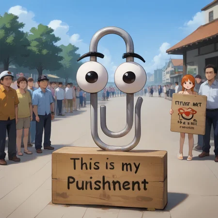 score_9,source_anime,anime style,pun1shm3nt,nude,in public,outdoors,wooden sign, cl1ppy, pokemon (creature),