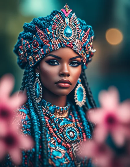 novuschroma style african hydropunk princess <lora:133_novuschroma_a:1>, <lora:sdxl_lightning_8step_lora:1>