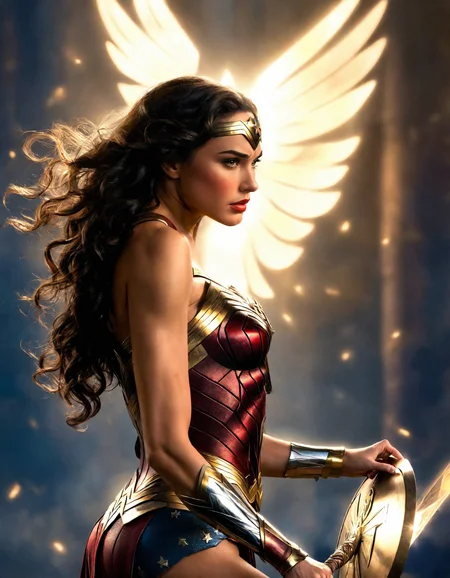 art by Modern Disney, digital art, Wonder Woman, natural lighting
