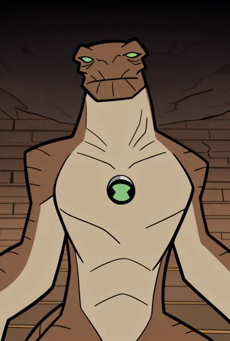 <lora:humungousaur-08:1> humungousaur, dinosaur, 1boy, male focus, solo, green eyes, no humans, brown skin, , green sclera, tail, no pupils, zoomed out view, cowboy shot, <lora:Clerks_The_Animated_Series_V2:1> ClerksTAS, masterpiece, best quality, amazing quality, very aesthetic, absurdres, newest,