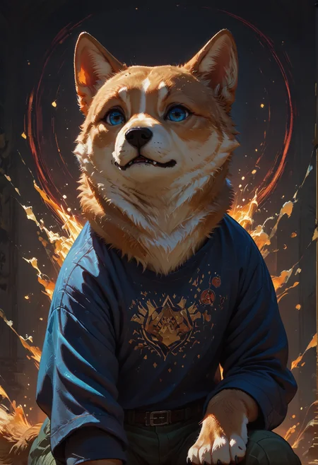 score_9,score_8_up,score_7_up,embedding:zPDXL2, masterpiece,best quality,highly detailed,detailed background, film grain,colorful,glowing,hand person,Expressiveh, , suspender pants, no humans,shiba inu, dog<lora:增强\(增强)sdxl_lightning_8step_lora.safetensors:1.0:1.0> <lora:风格\收藏\Concept Art DarkSide Style LoRA_Pony XL v6.safetensors:1.0:1.0> <lora:增强\(增强)Expressive_H-000001.safetensors:0.8:0.8> <lora:增强\(增强)Hands XL 4.safetensors:1.0:1.0> <lora:增强\glowneon_xl_v1.safetensors:1.0:1.0> <lora:Vixon\Vixon's Pony Styles Feelfal.safetensors:0.8:0.8>
