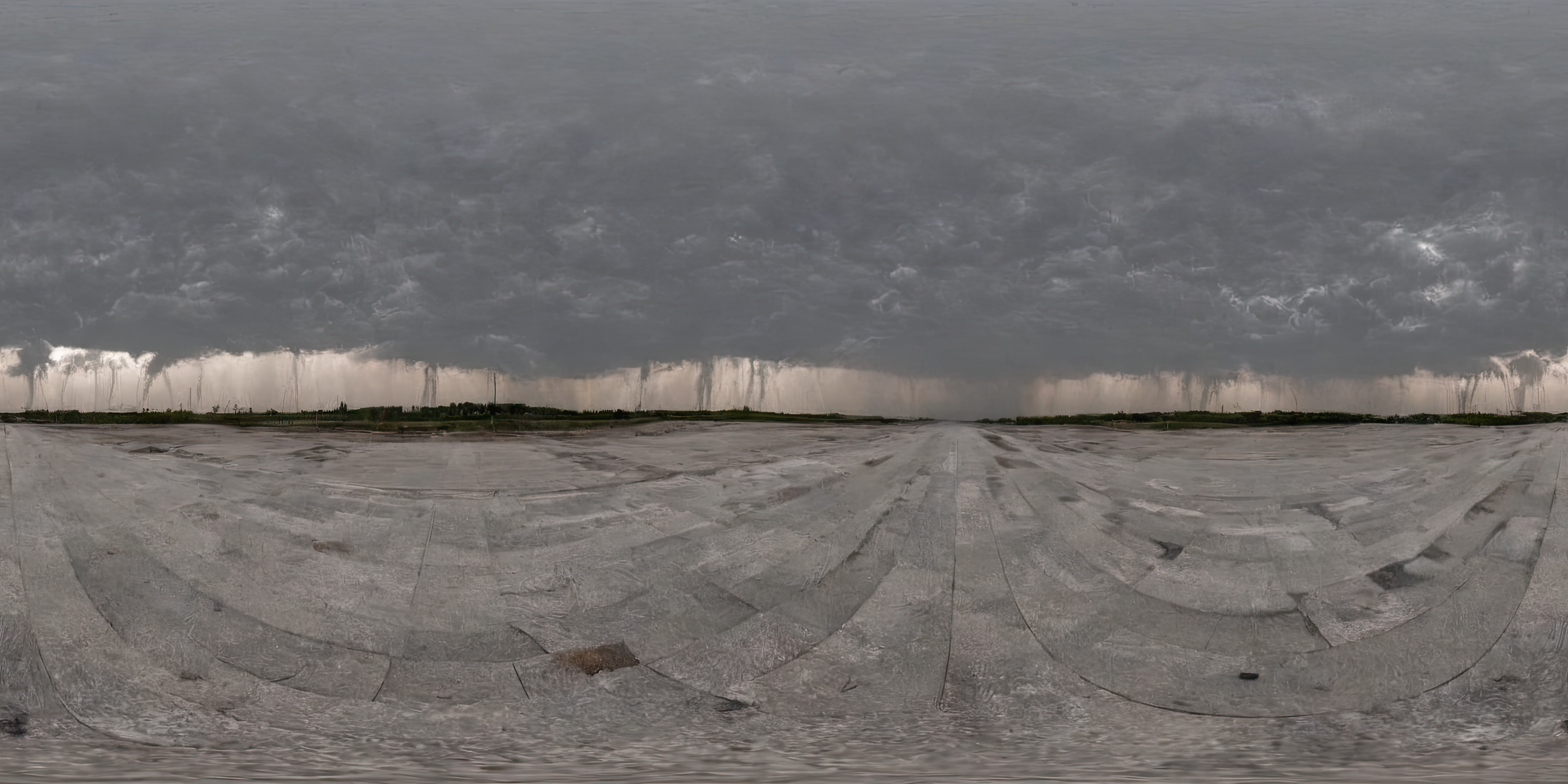 360panorama,Centered Horizon,No seams,<lora:HMSGXL_epoch_9:1>,A Sun,<lora:åå½±XL:1>,An abstract interpretation of a thunderstorm,with jagged bolts of lightning streaking across a tumultuous sky and torrents of rain lashing down upon a windswept landscape. The scene is charged with tension and energy,capturing the raw power of nature in motion. (masterpiece, award winning artwork),
many details,extreme detailed,full of details,
Wide range of colors,high Dynamic,